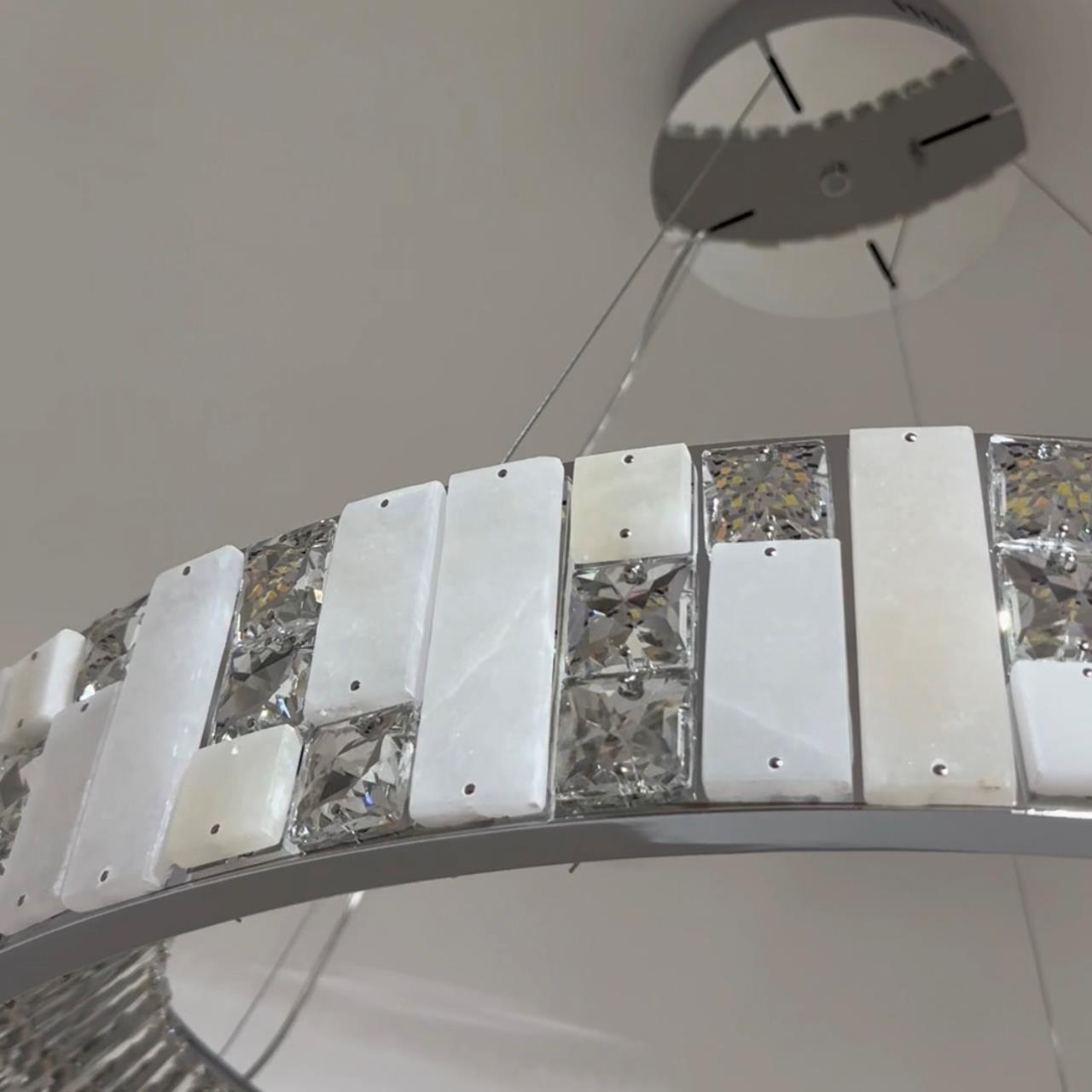 Подвесная люстра 80x80x40см, LED, 93Вт, 3000 / 5500K, Modelux ML.6988.800P CR Хром
