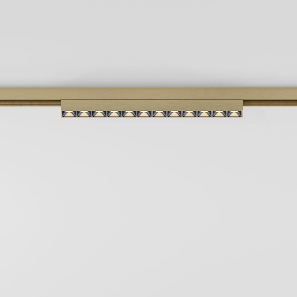 Трековый светильник магнитный 23*2*3 см, LED, 10W, 3000K, Elektrostandard Line Magnetic 85528/01, латунь
