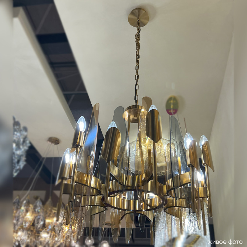 Светильник 60 см, Crystal Lux CASA SP-PL12 BRASS, латунь