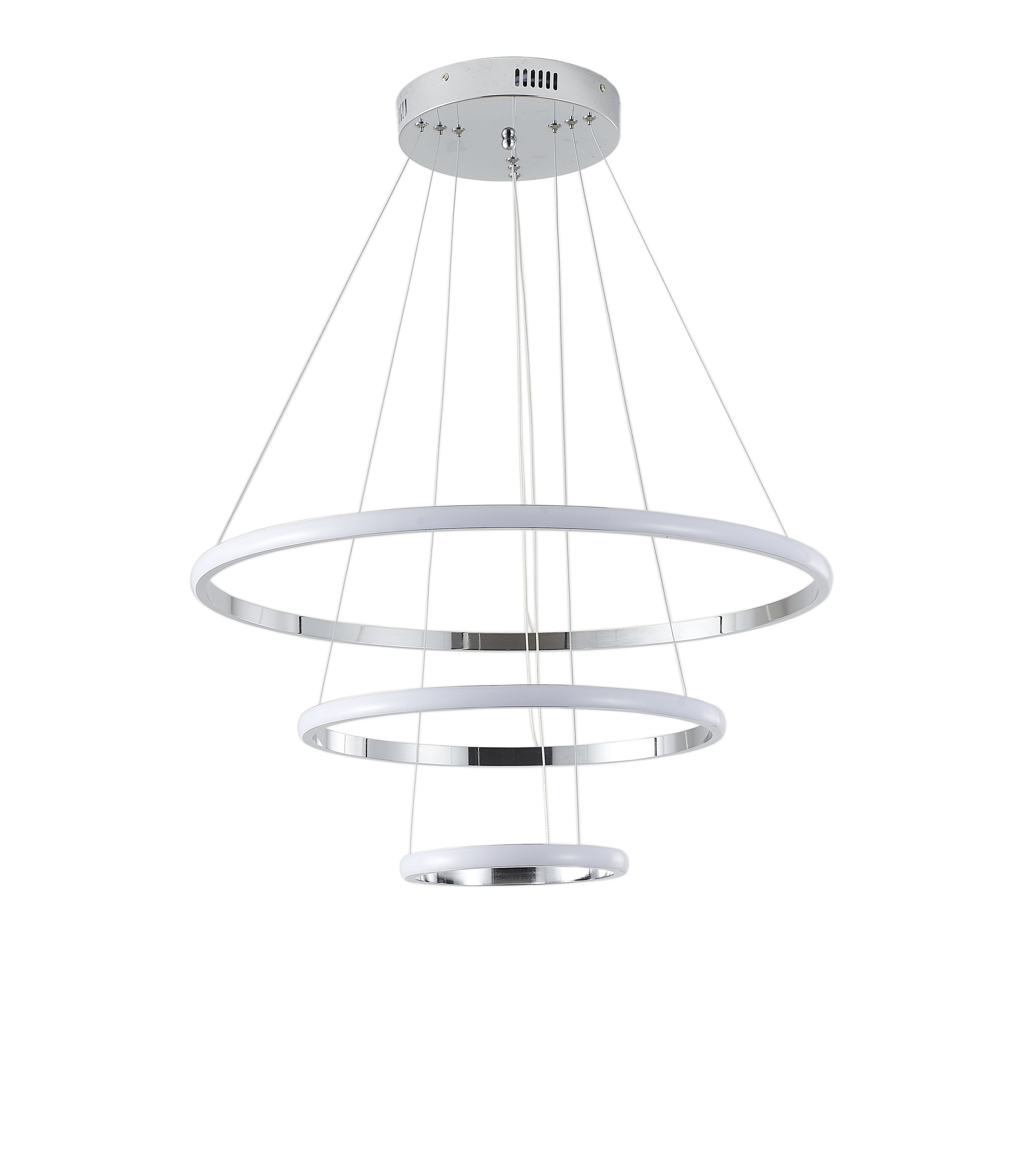 Светильник подвесной 20/40/60 см, LED 75W 4000K хром Zortes Ringolight ZRS.33322.75C