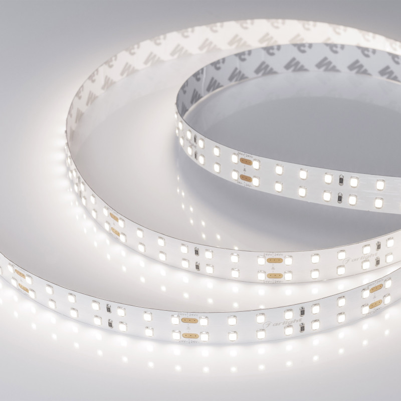Лента RT 2-5000 24V Day4000 2x2 (2835, 980 LED, LUX) (Arlight, 20 Вт/м, IP20) 019090(B). Цена указана за 5 метров. Продается кратно 5 метрам.