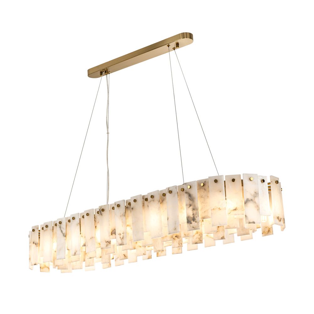 Люстра 120*35*-16 см, 18*G9*40W, Modelux  ML.6998.1200 BS, Латунь