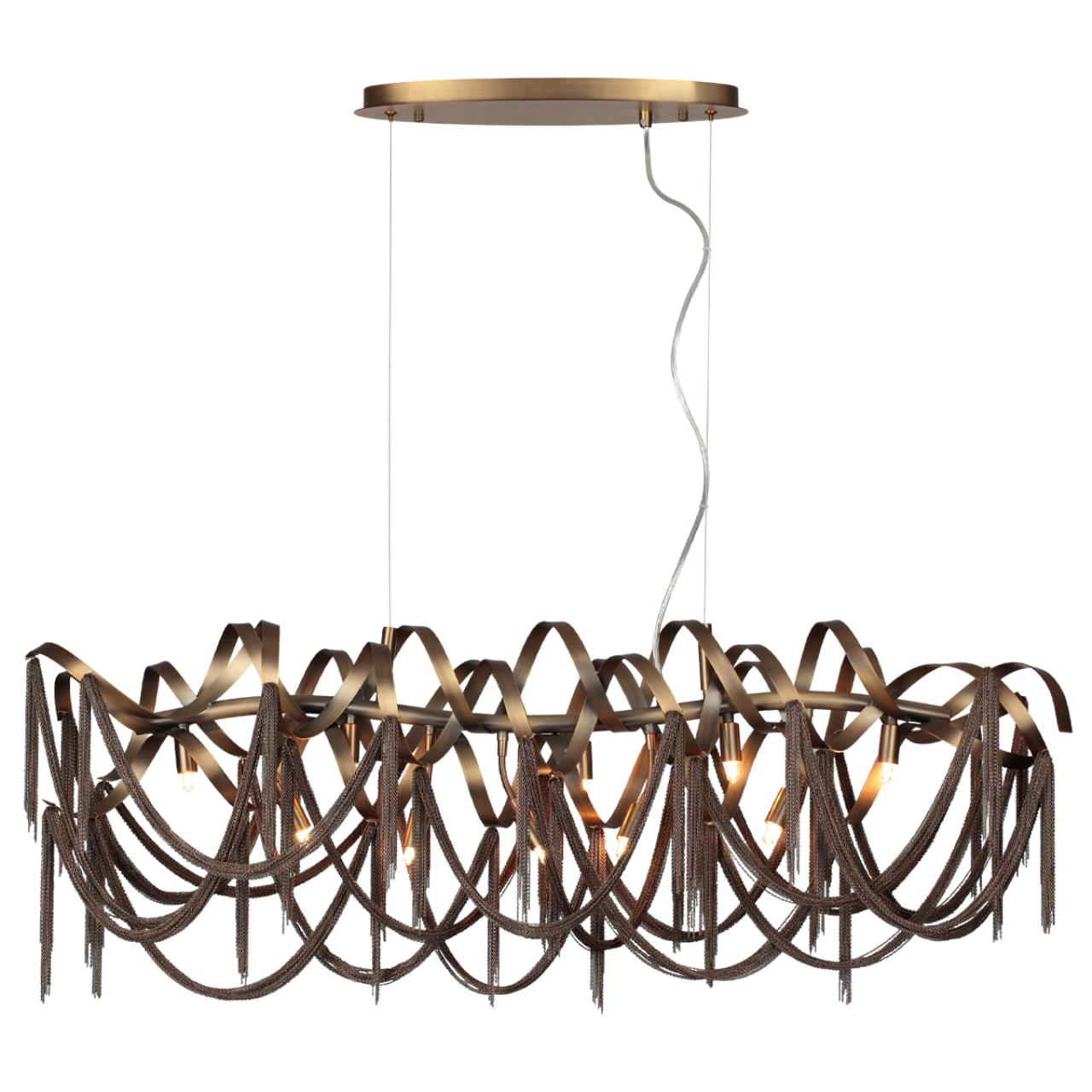 Люстра 110*30*172,6 см, 10 G9*40W, Odeon Light Chainy, античная бронза 5066/10
