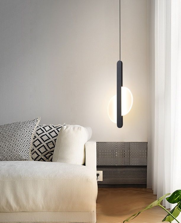Светильник подвесной SAPFIR (H2129-1BK) SPF-8881 ЧЕРНЫЙ D200*420/H1200/1/LED/6W/4500K HALF 23-10