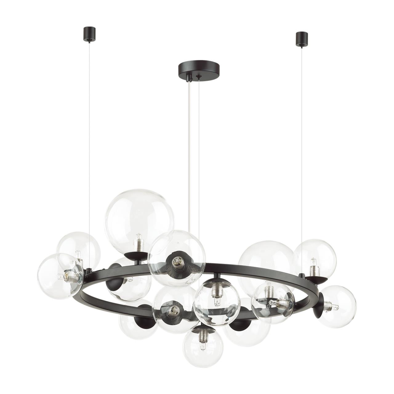 Люстра Odeon Light Tovi 4818/14, диаметр 77 см, черный, двойное крепление