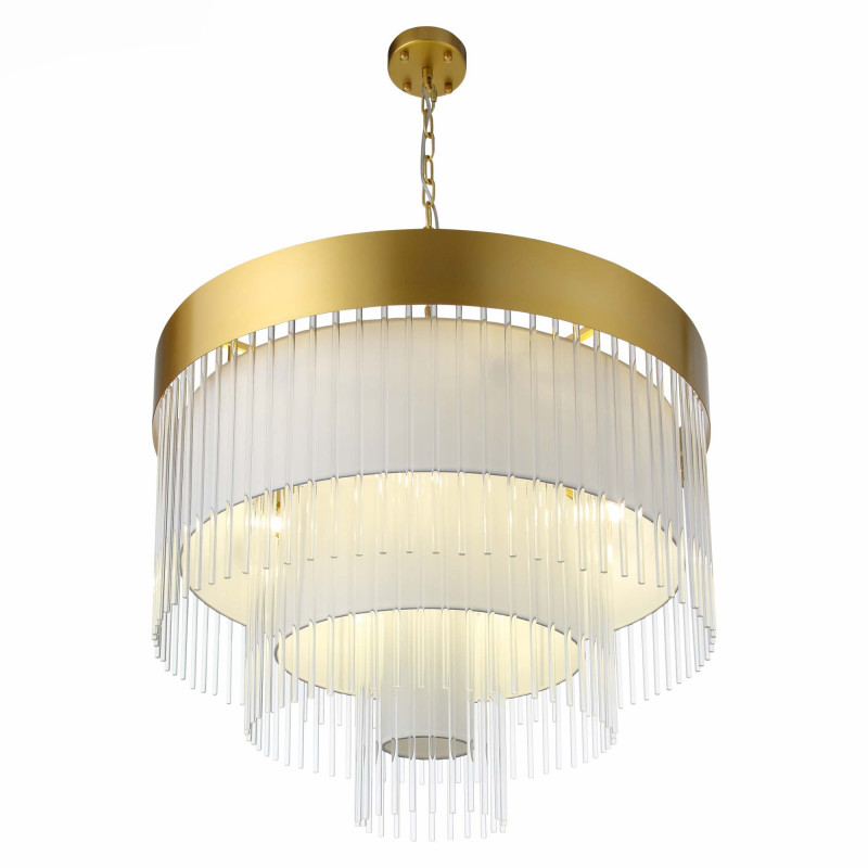 Люстра подвесная 80 см, 480W, ST LUCE AVERSA SL1352.203.12 Золотистый
