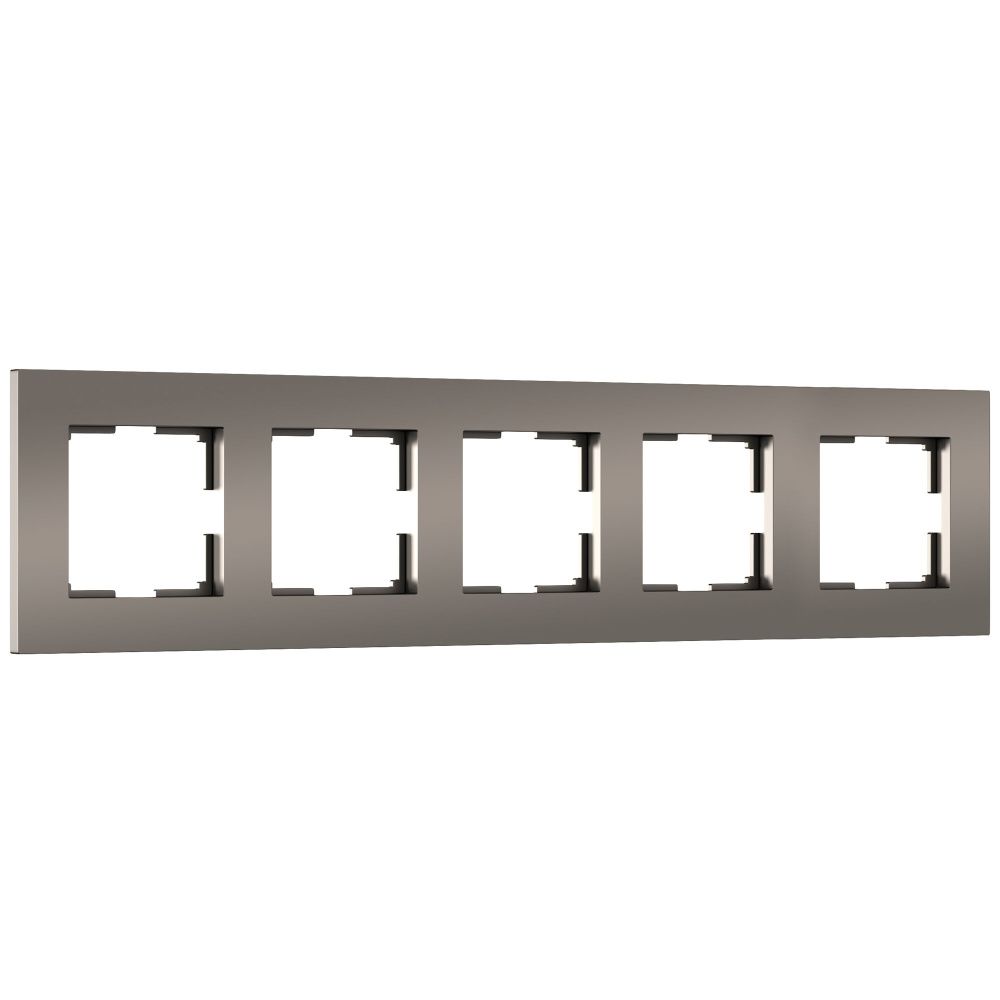 W0052963/ Рамка на 5 постов Slab (бронза софт) Werkel