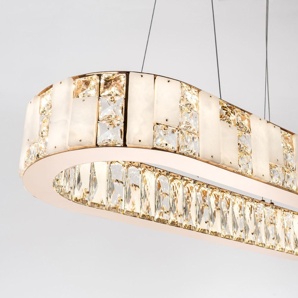 Подвесная люстра 84x30x50см, LED, 36Вт, 3000 / 6000K, Modelux ML.6985.800.300P GD Золото