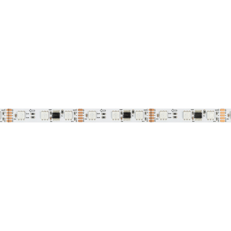 Лента DMX-B60-10mm 12V RGB-PX3 (14 W/m, IP20, 5060, 5m), Arlight 039174. Цена указана за 5 метров. Продается кратно 5 метрам.