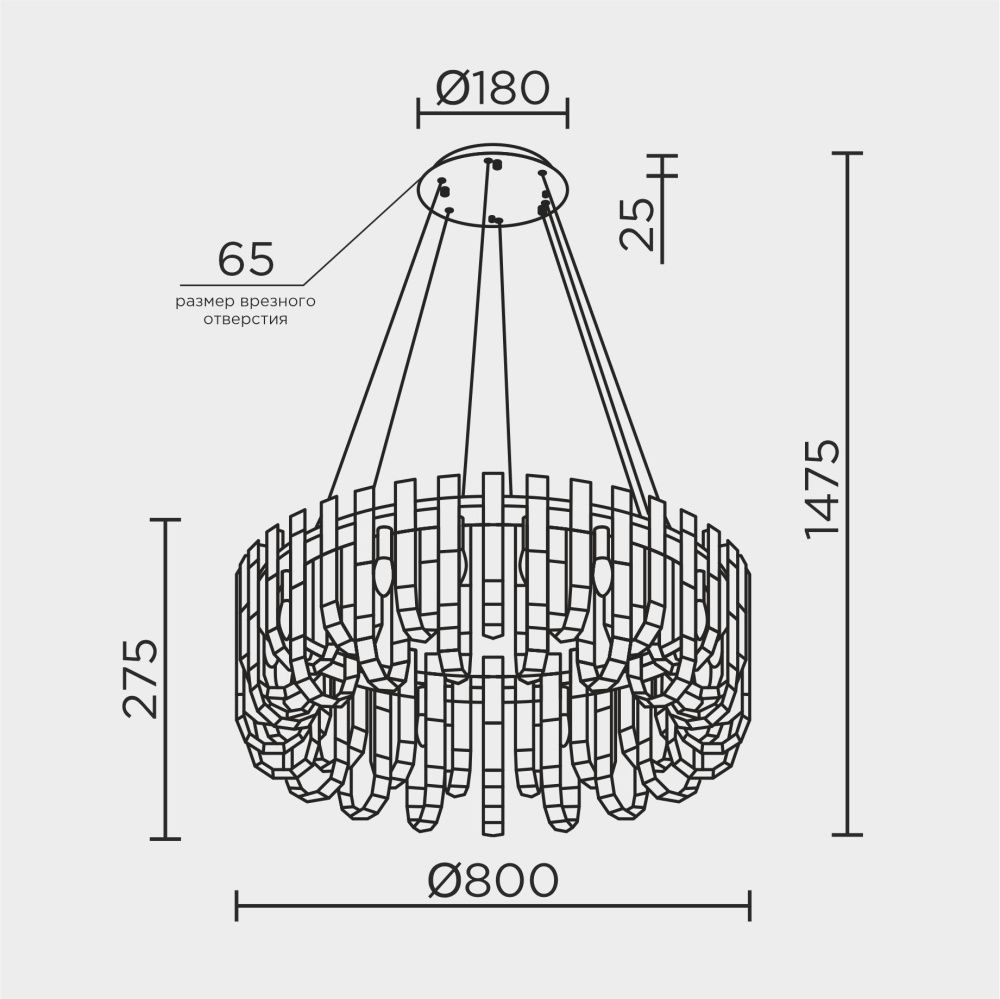 Подвесная люстра MODELUX ML.6621.19 BS-SM