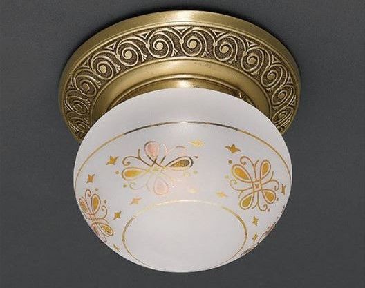 Светильник потолочный диаметр 16 см Reccagni Angelo PL 7745/1 Бронза
