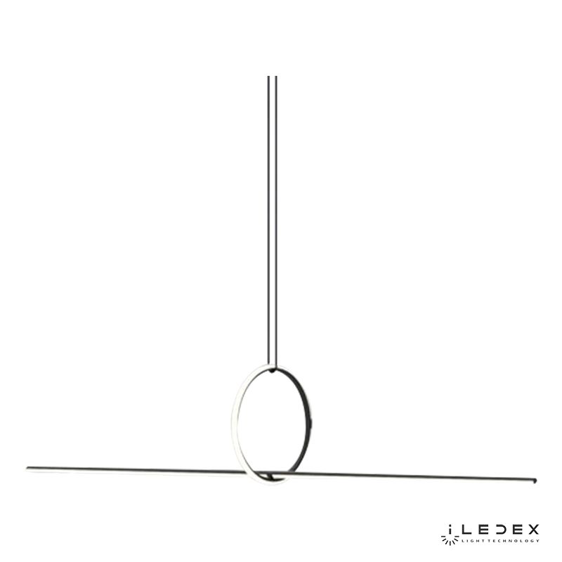 Подвесной светильник 170*40-140 см, LED*35W, 3000K, iLedex Zoom 10339P/A2-35W-3000K BK-WH, Черный