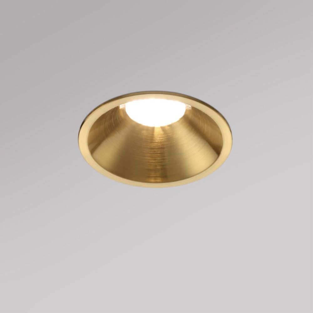 Встраиваемый светильник с переключателем цветовой температуры и угла рассеивания 8 см, 12W, 2700-4000K, Novotech Wir Nova 359853, золото