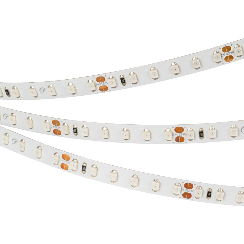 Лента RT-A120-8mm 24V Orange (9.6 W/m, IP20, 2835, 5m), Arlight 015896(2). Цена указана за 5 метров. Продается кратно 5 метрам.