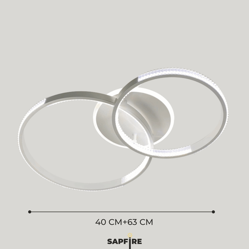 Светильник (2202-400-2WH) SPF-9405 БЕЛЫЙ  D630*400/H110/2/LED/2*56W 3 режима без ПДУ TERRA 24-12