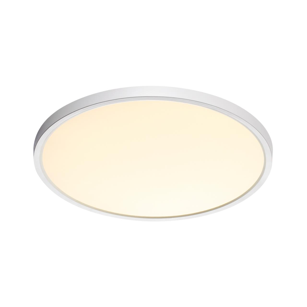 Cветильник 40*2,5 см, LED 32W, 3000/4000 К, IP40, белый, пластик Sonex Alfa White, 7659/32L