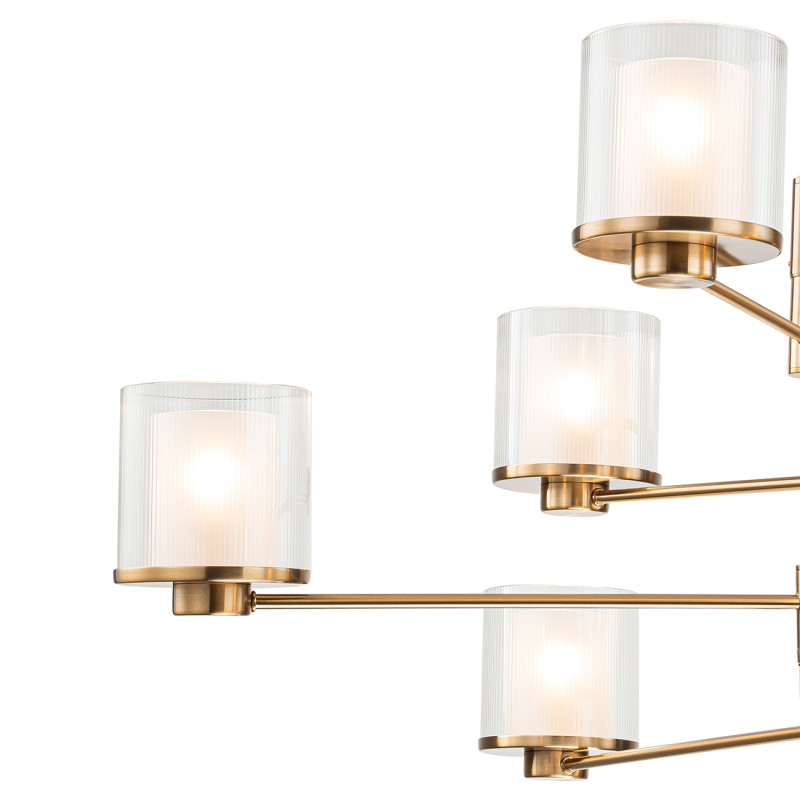 Люстра на штанге *100*140 см, 8*E14*40W, Indigo Classic V000358, бронзовый, 13023/8R Brass