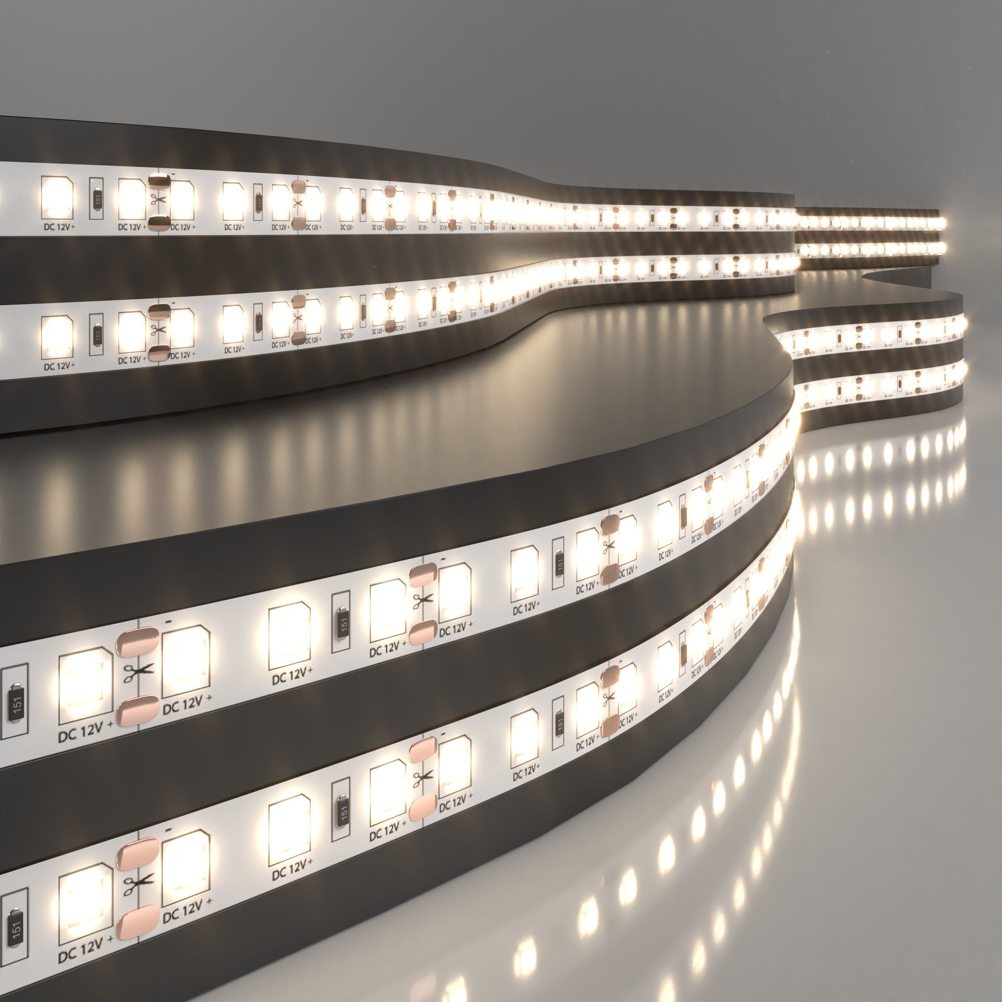 Светодиодная лента Лента светодиодная 12V 9,6W 120Led 2835 IP20 теплый белый, 5м Elektrostandard
