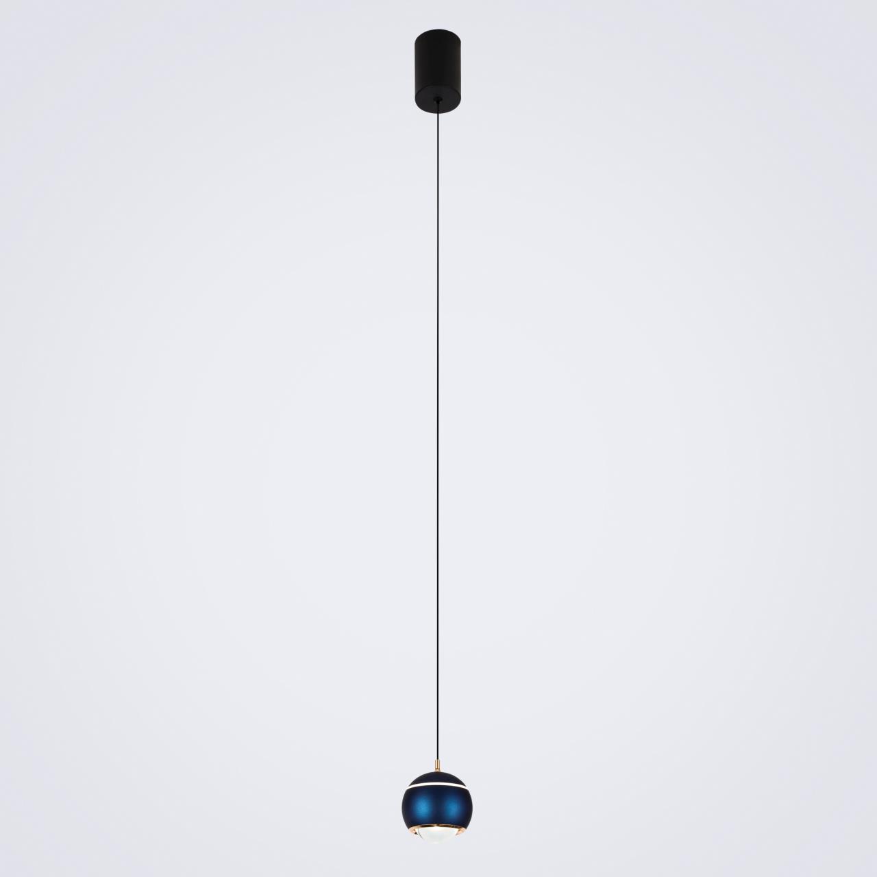 Подвесной светильник 12*10*200 см, LED 10W, 4200K, Черный LED4U L8753-1 BL