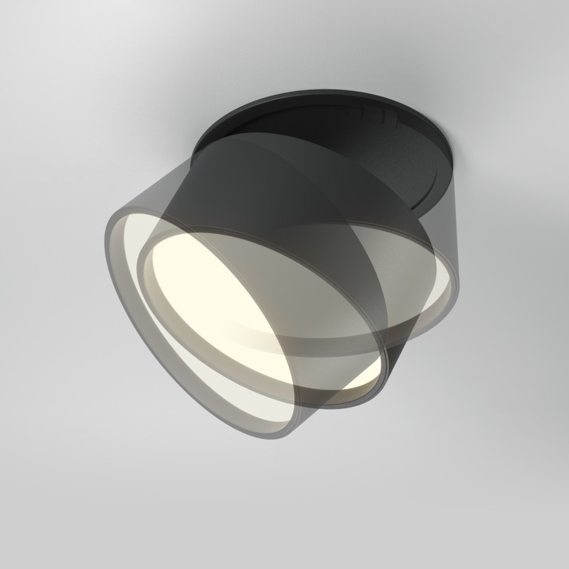 Встраиваемый светильник 8,5*8,5*6,6 см, LED, 12W, Maytoni Technical ONDA DL024-12W-DTW-B черный