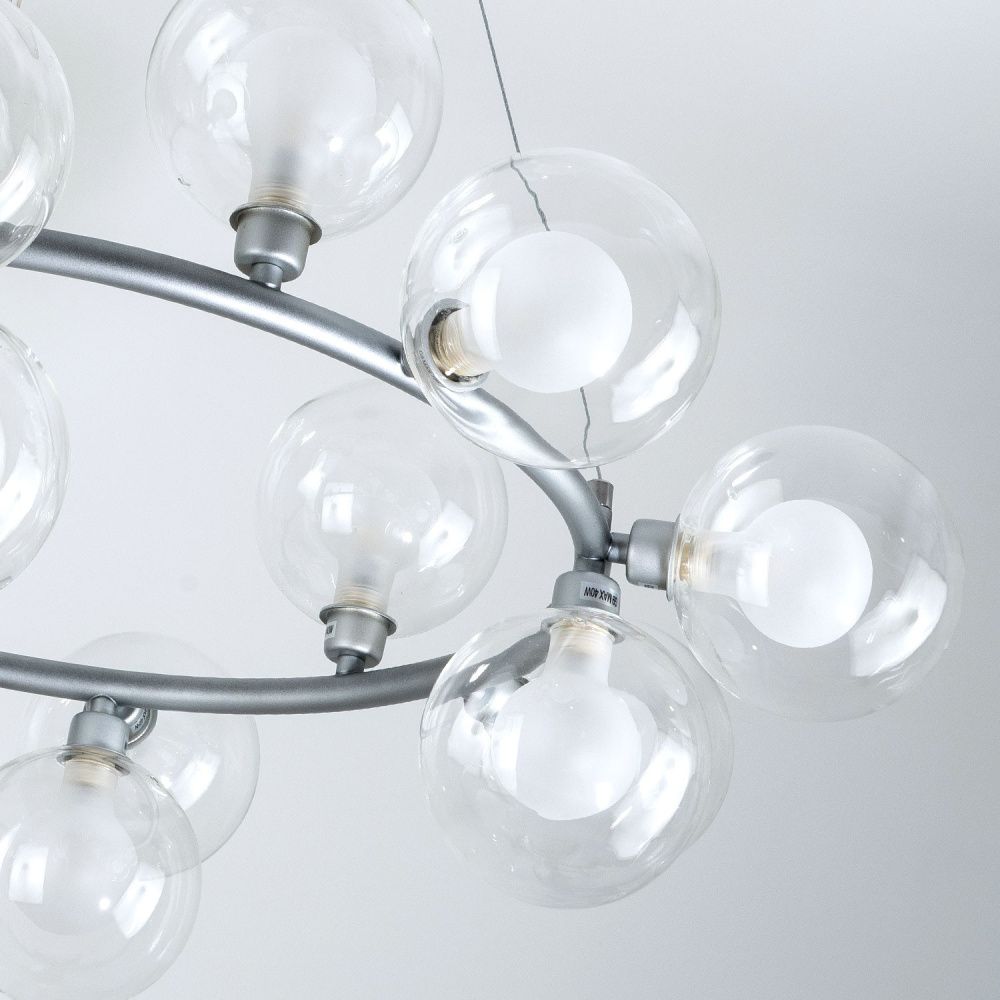 Подвесной светильник 75*80/120 см, 15*G9 MODESTYLE MS.6030.15 SL серебро