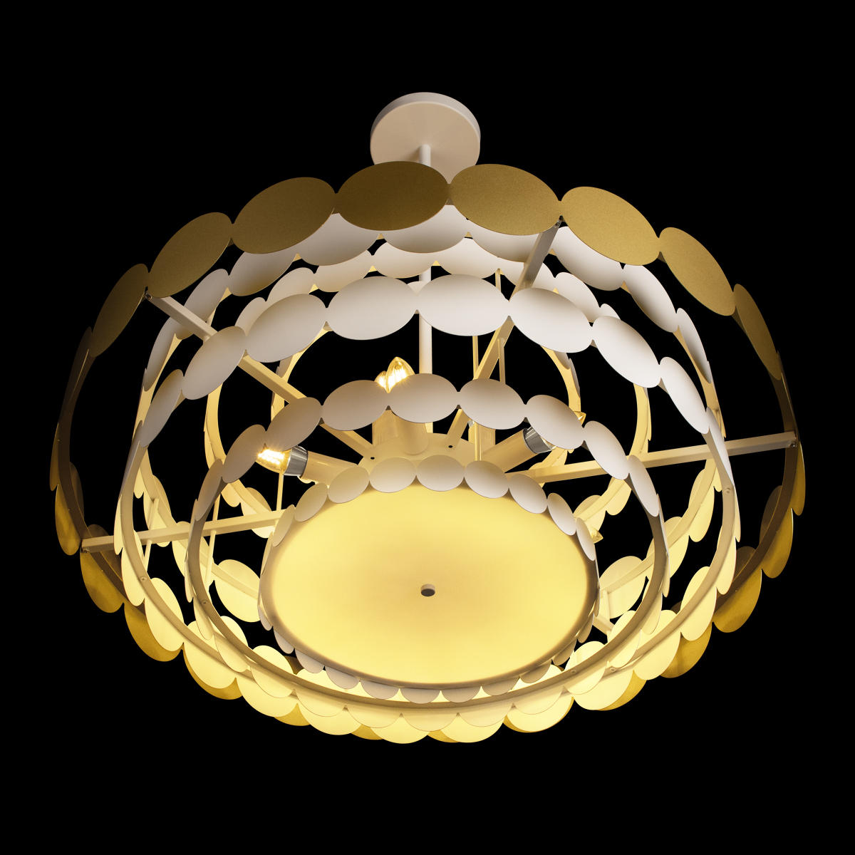 Подвесной светильник 82*32 см, 9*E14*40W LOFT IT Juicy 10310/M Gold золото, белый