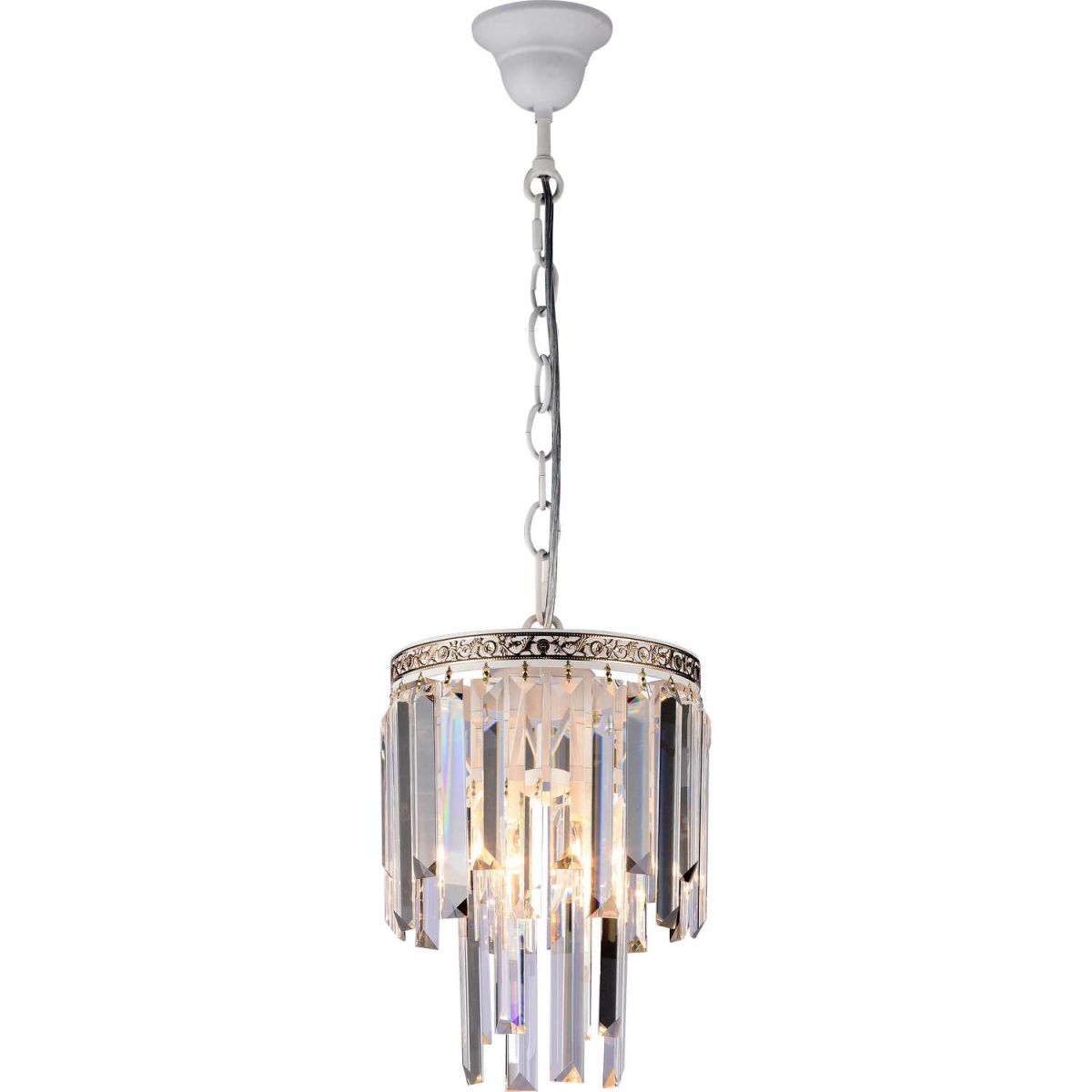 Люстра подвесная хрустальная 20*20*66 см, 2*E14 40W золото Stilfort Kristalina 2110/03/02P