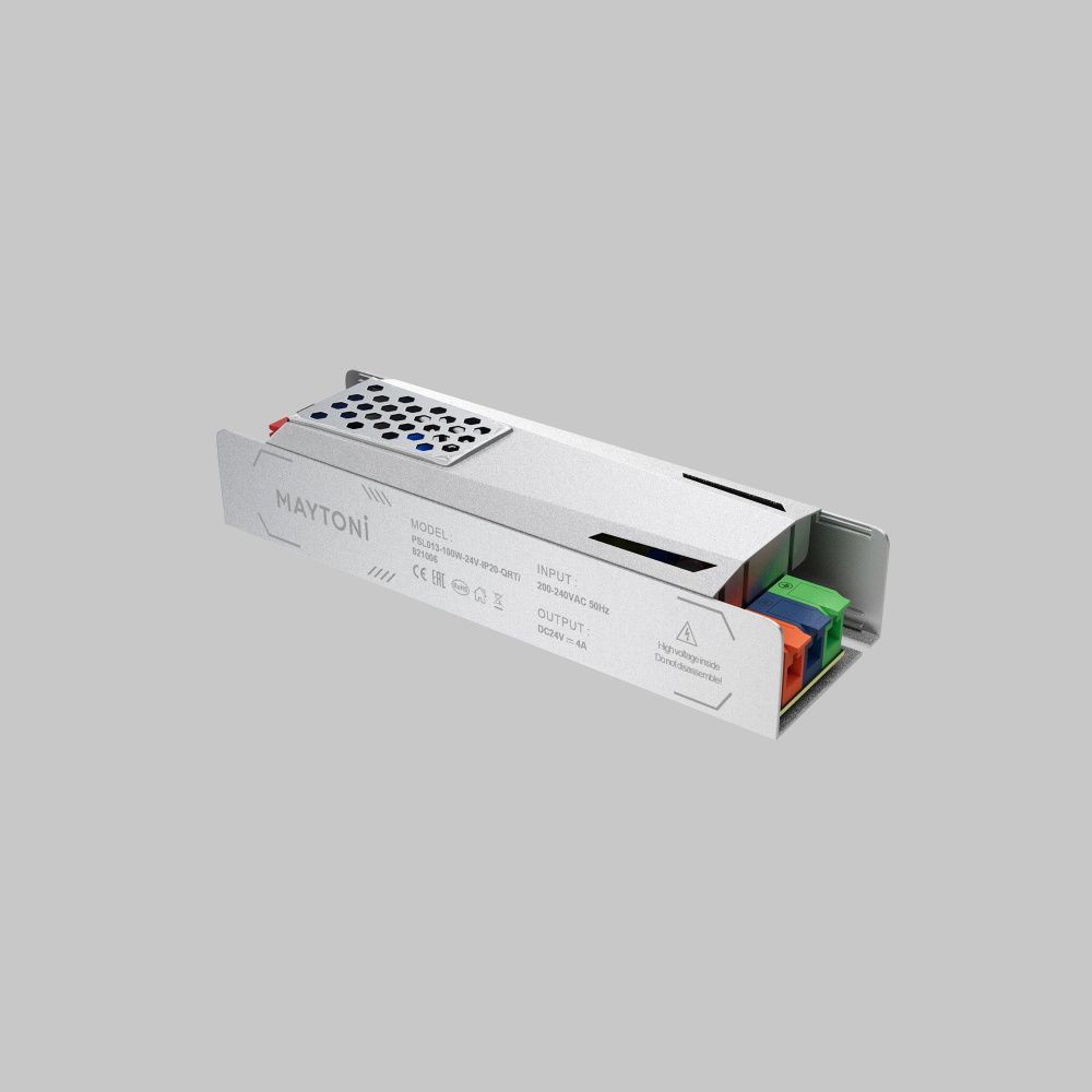 Блок питания 24V, 100W к светодиодной ленте Led Strip 821006 16*4,8*-2,8 см, Maytoni 821006, Серебро
