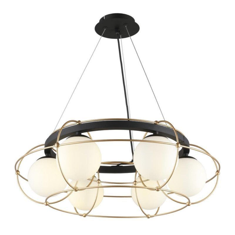 Подвесная люстра 60*50-130 см, 6*G9, 5W, Aployt Mahot APL.317.03.06, золотой