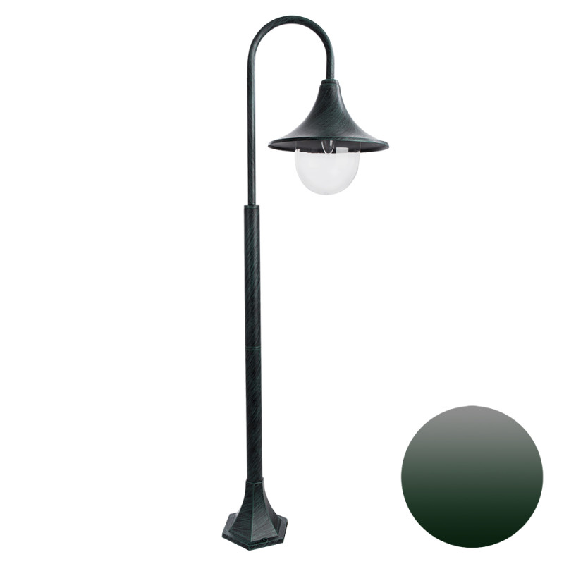 Столбик уличный высокий 33*28*120 cм, 1*E27*75W Arte Lamp Malaga A1086PA-1BGB старая медь