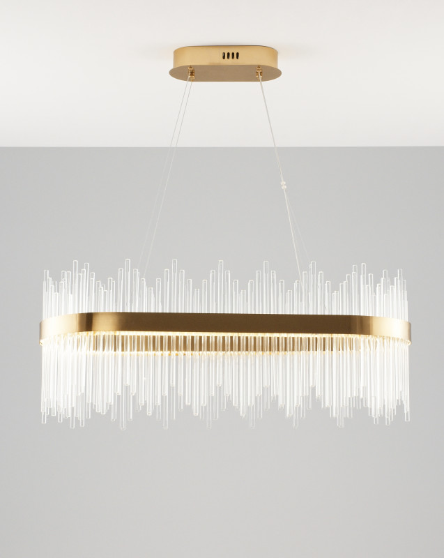 Подвесной светодиодный светильник 80*26*150 см, LED 45 W, Moderli Celebria V6070-PL Золотой