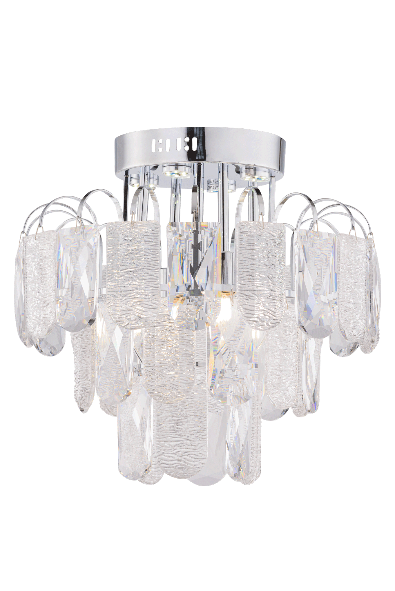 Люстра 400*430, 4+4*E27+LED, 60W+4*3W Sfera Sveta Хрусталь (Эконом) 2283/4+4 CH, Хром