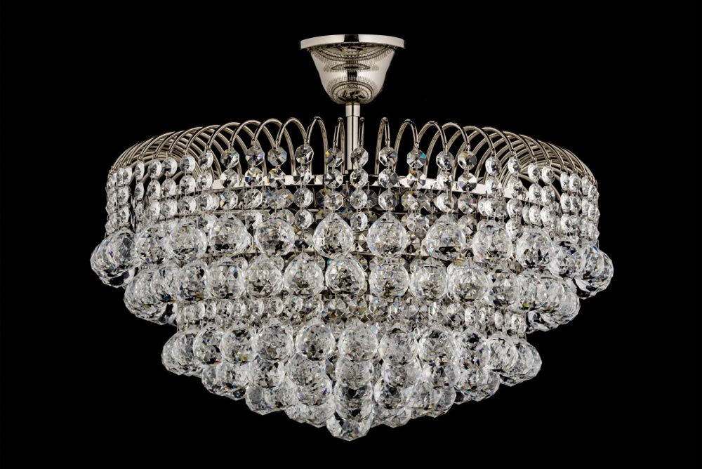 Люстра потолочная *40*30 см, 5*E14*40W, Arti Lampadari Empoli Nickel Empoli E 1.2.40.100 N, никель