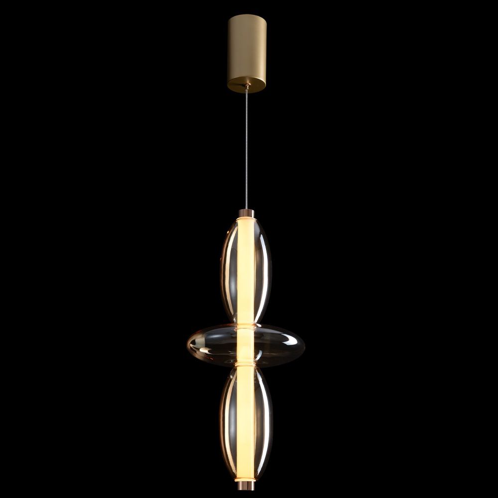 Светильник 18 см, 14W, 3000K, Crystal Lux QUASAR SP14W LED AMBER, золото