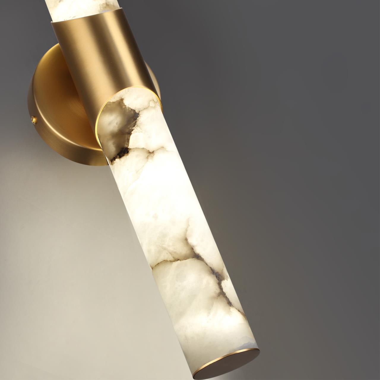Бра 12*6*57,2 см, 1 LED*12W, 3000 К, Odeon Light Marbella, латунь 6672/12WL