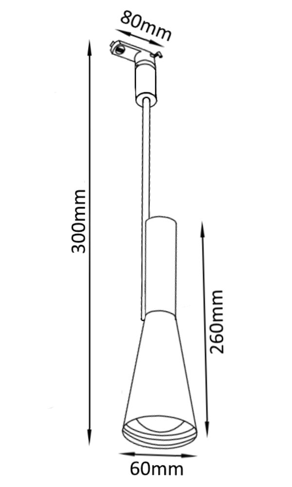 Трековый светильник, 6 см, 10W, 3000К, белый, Crystal lux CLT 0.31 002 WH