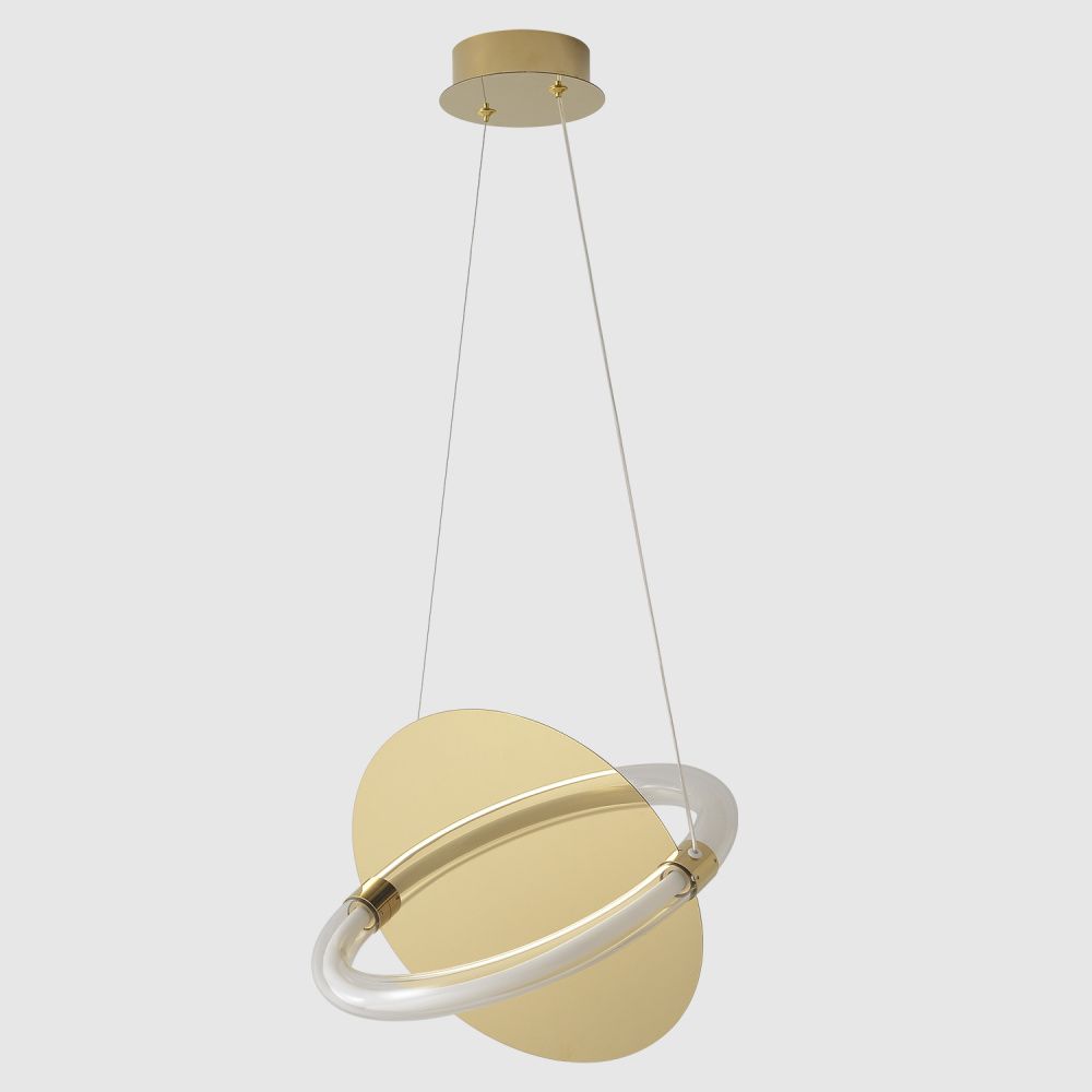 Светильник подвесной 22,3*32*22,3-225,4 см, *LED*22W, 3000K, Crystal Lux Nebula NEBULA SP22W LED GOLD, Золото