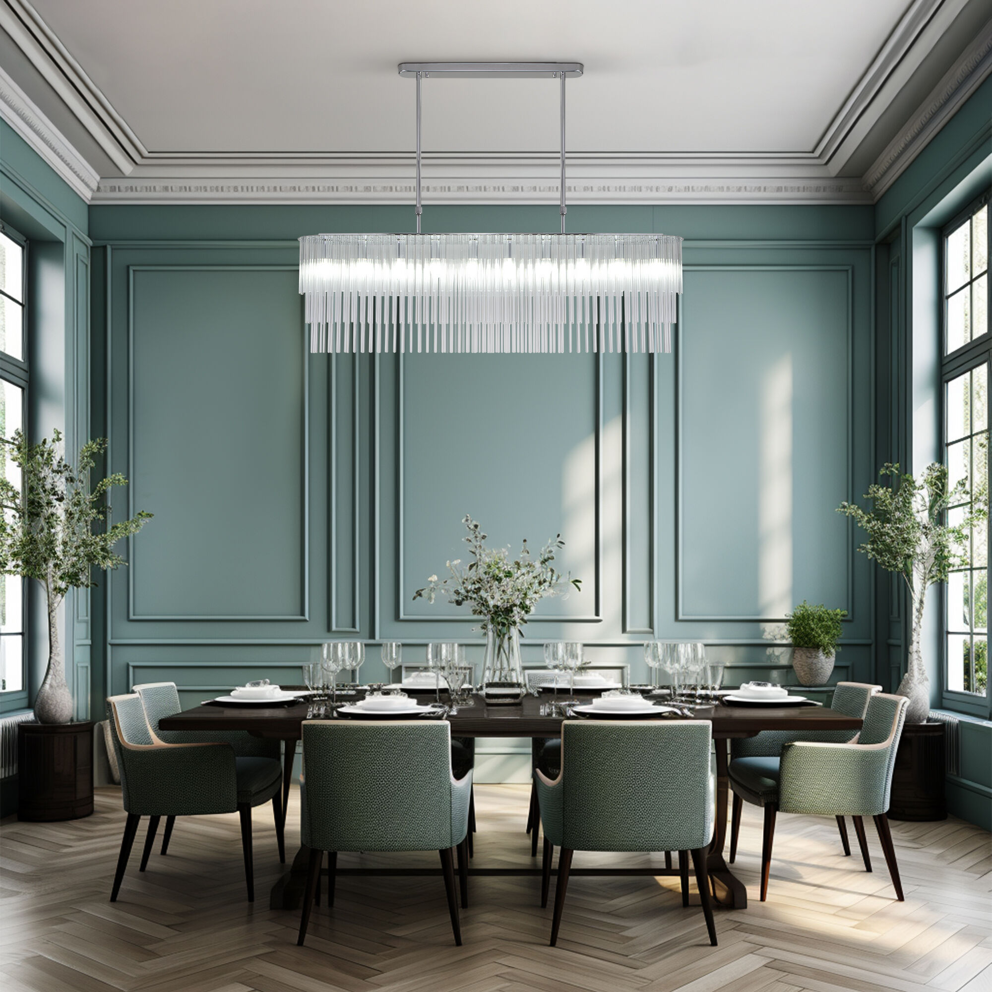Люстра 120*17*94 см, 10*E14, W,  Bogate's Allure 487/10, хром