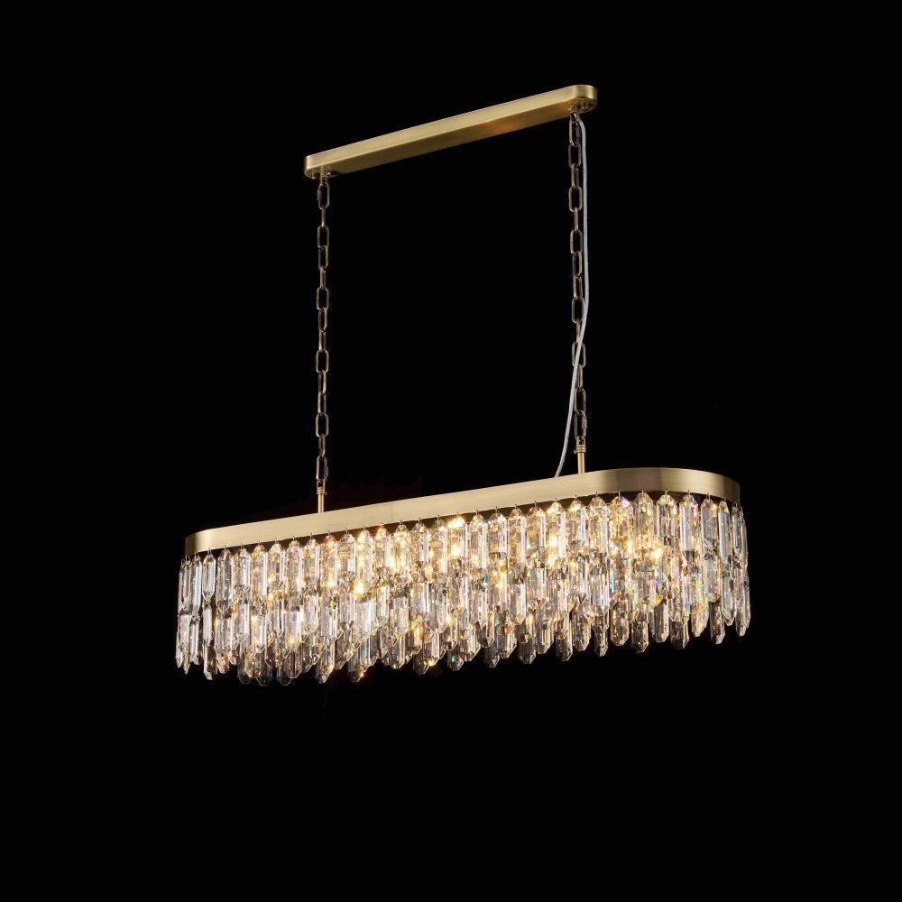 Люстра L1000 x W300 x H220(530) мм, E14 12*40W (480W) NewRgy BRONZE (Бронза) F6-L1000*W300*H220(530) BRONZE