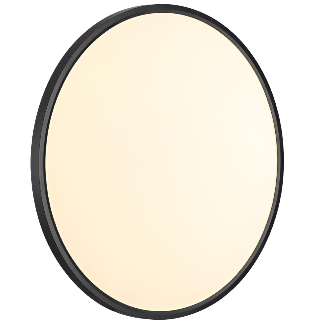 Cветильник 60*2,5 см, LED 48W, 3000/4000 К, IP40, белый/черный, пластик Sonex Alfa Black, 7660/48L