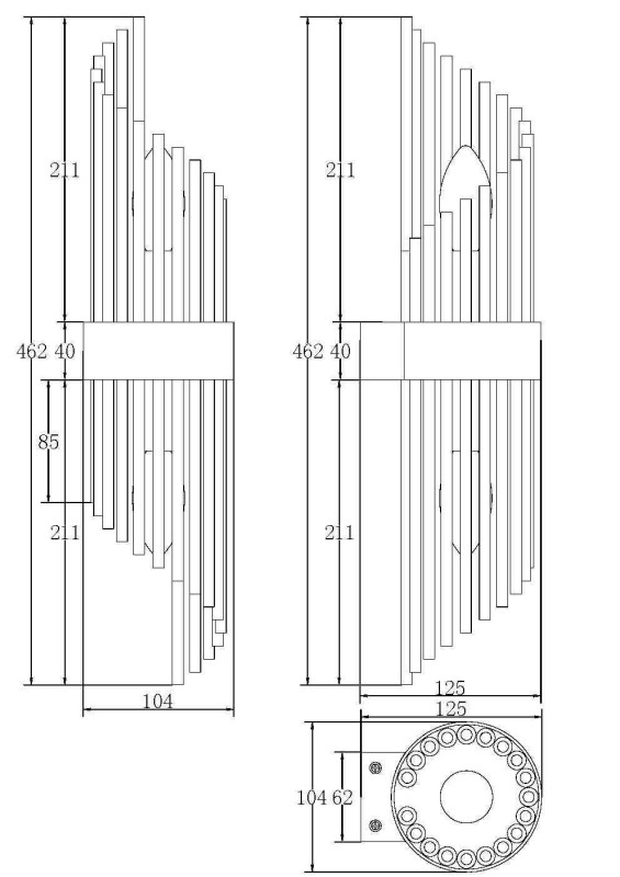 Бра 46 см, Maytoni MOD174WL-02G, золото