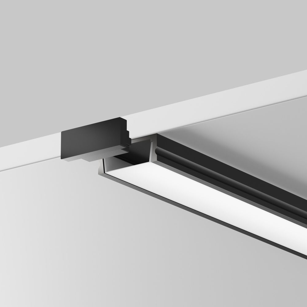 Алюминиевый профиль накладной 15x6 (Черный, 2 м), ALM-001-B-2M 631003, 200*2*1 см, Maytoni  631003, Черный