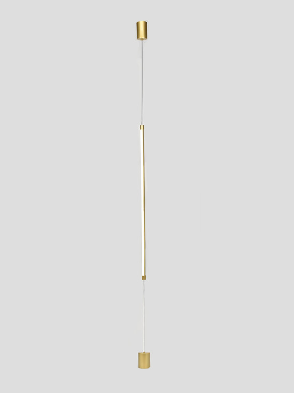 Подвесной светильник 6*6*300 см, LED, 32W, 4000К, Indigo LINEA V000122L золотой, 14024/A/1P Brass