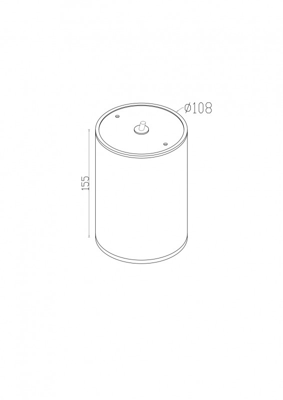 Светильник 11 см, 12W, 3000K, Maytoni Bar O306CL-L12GF, графит, IP65