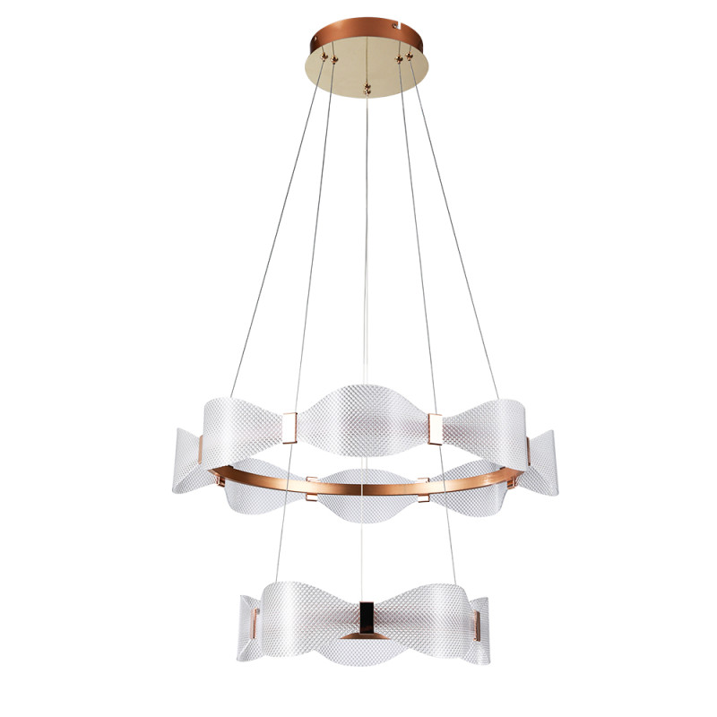 Люстра 60*11 см, 1 LED*43W, 4000 К, Arte Lamp Grace A1868SP-2PB, Латунь