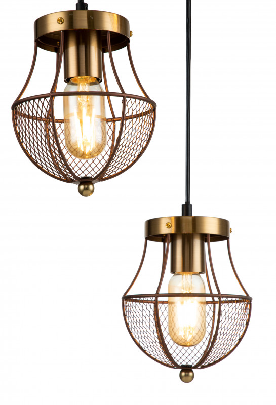 Подвесной светильник 350*350*224/1724 мм, 3*E27 золотой Indigo Pallo V000189, 10011/3P Gold