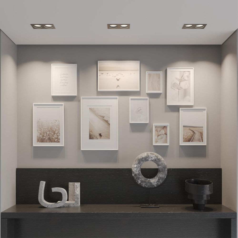 Светильник встраиваемый 22*12*3 см, вр 10,5*21,5 см, 2*GX53*12W, Novotech Gemini 371008, черный