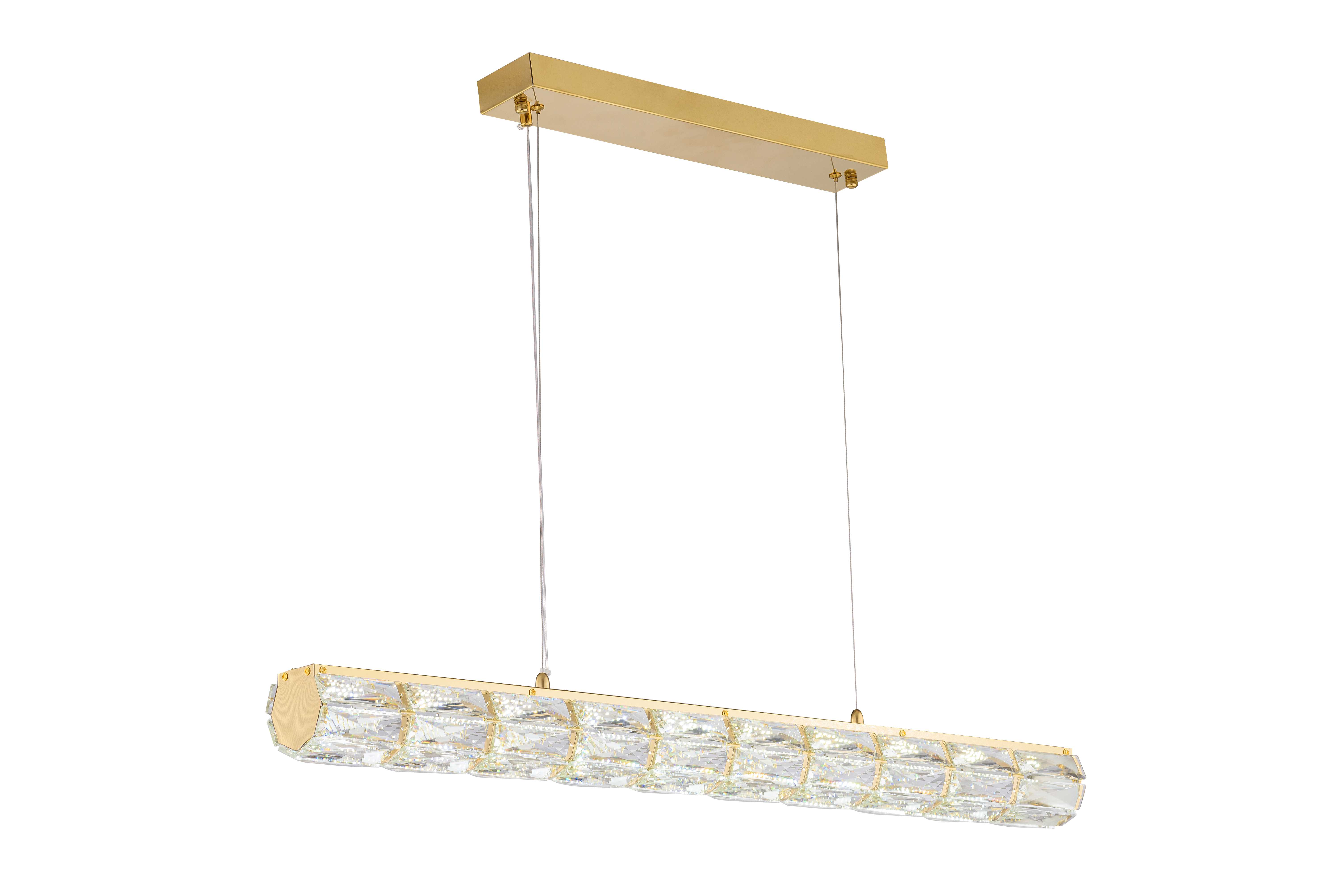 Люстра 1000*1200, LED, 40W 4000K NewRgy Cristallo 2405E/40W GOLD+CLEAR, Золото+прозрачный