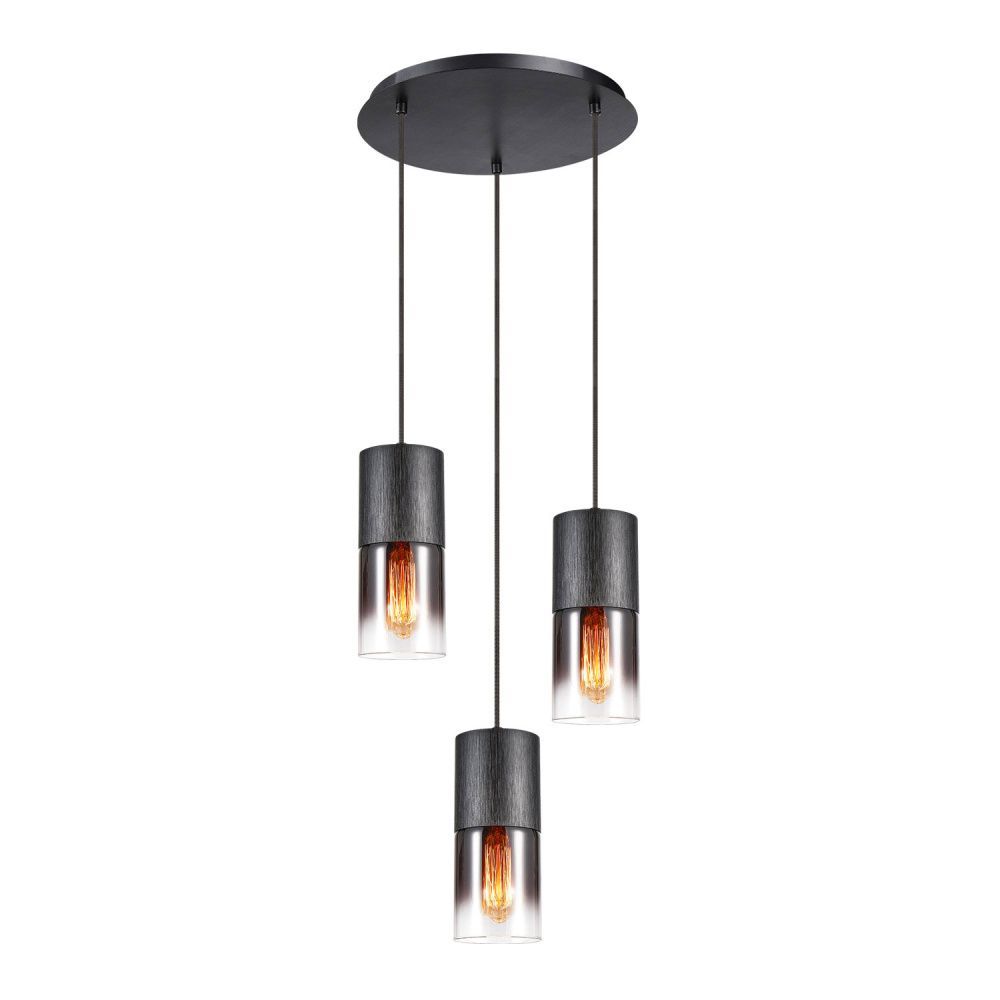 Подвесной светильник *37*35-150 см, 3*E27*28W, Lussole Grimes LSP-8968, черный