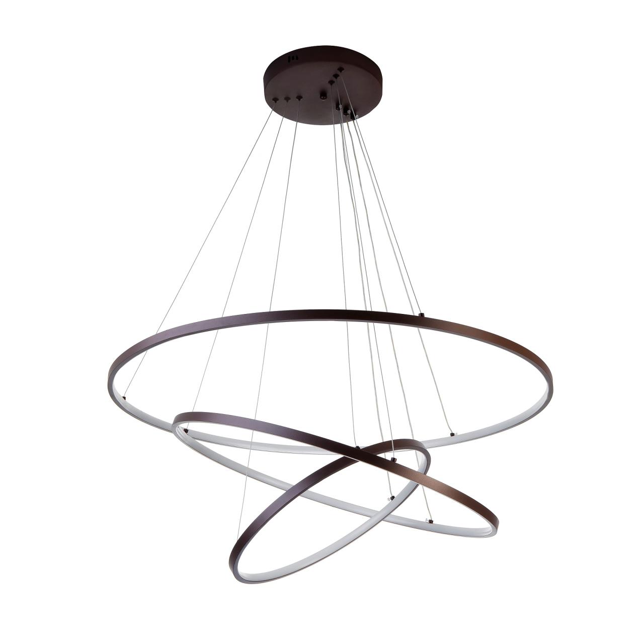 Подвесной светильник 80*80*120 см, LED 132W, 3300 / 5000К, Коричневый LED4U L5053-80-60-40 BR